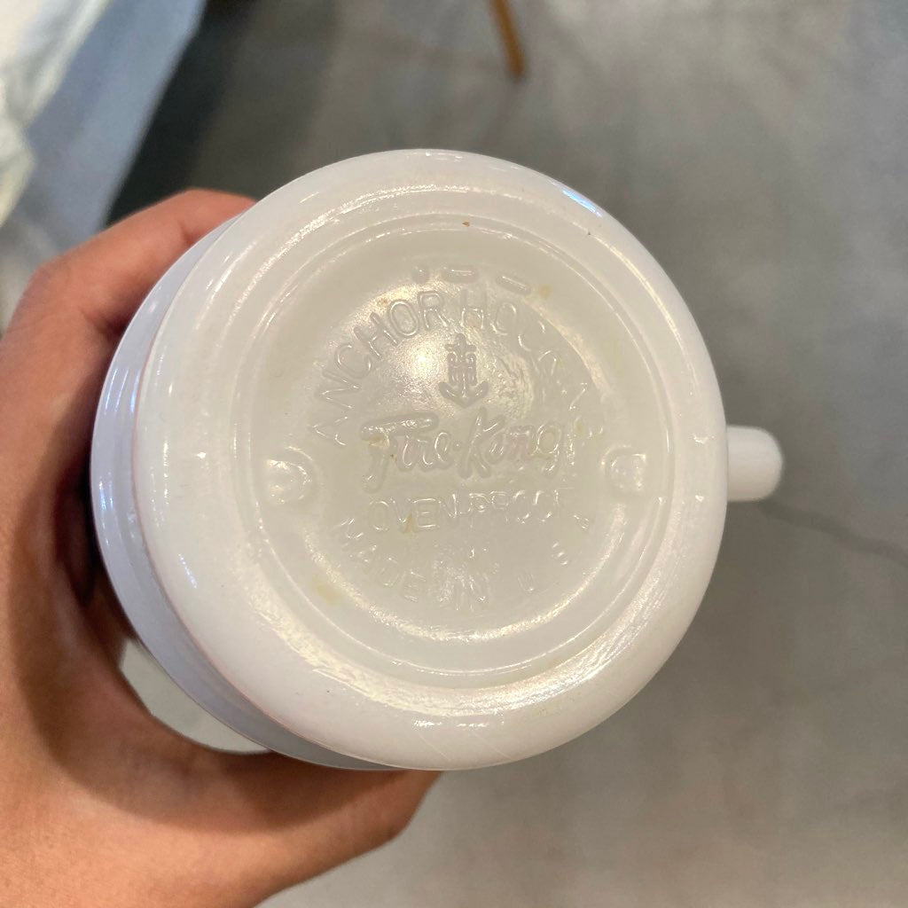 ファイヤーキング / Fire-King マグカップ ボーダーストライプ ブルー ヴィンテージ