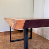 パドックの一枚板ダイニングテーブル 無垢材 リメイク家具 再生家具 リバイブモブラープロジェクト