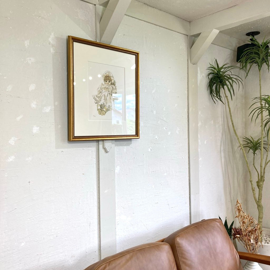 小磯良平 「フランス人形」 リトグラフ 22/150 中古