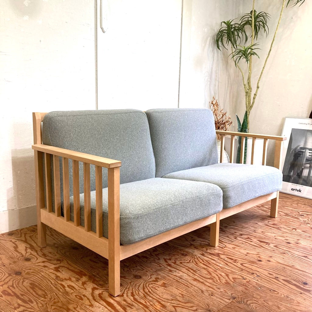 北の住まい設計社 エヌフレーム 2Pソファ 張替え済み 中古