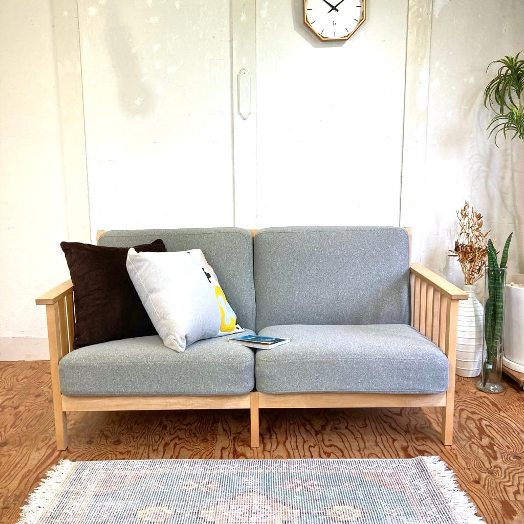 北の住まい設計社 エヌフレーム 2Pソファ 張替え済み 中古