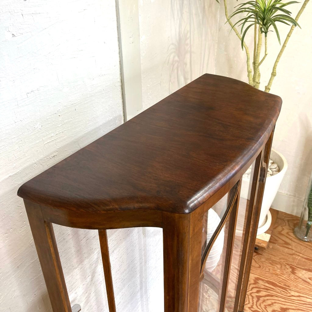 英国アンティーク 飾り棚 ガラスショーケース ディスプレイキャビネット コレクションボード