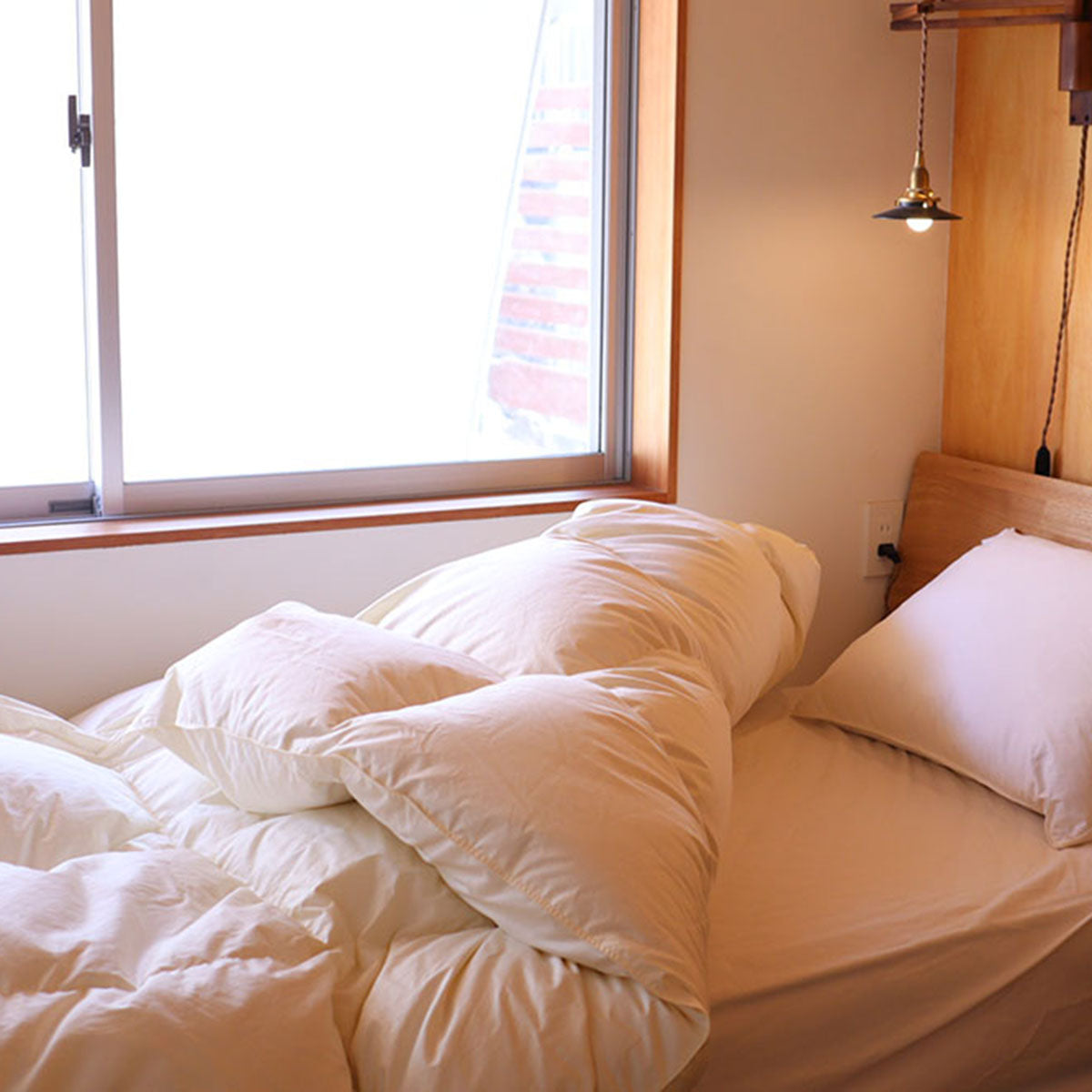 フルリフォーム羽毛布団 シングルサイズ【ホック付き2枚あわせ】 打ち直し リサイクルダウン リバイブモブラープロジェクト