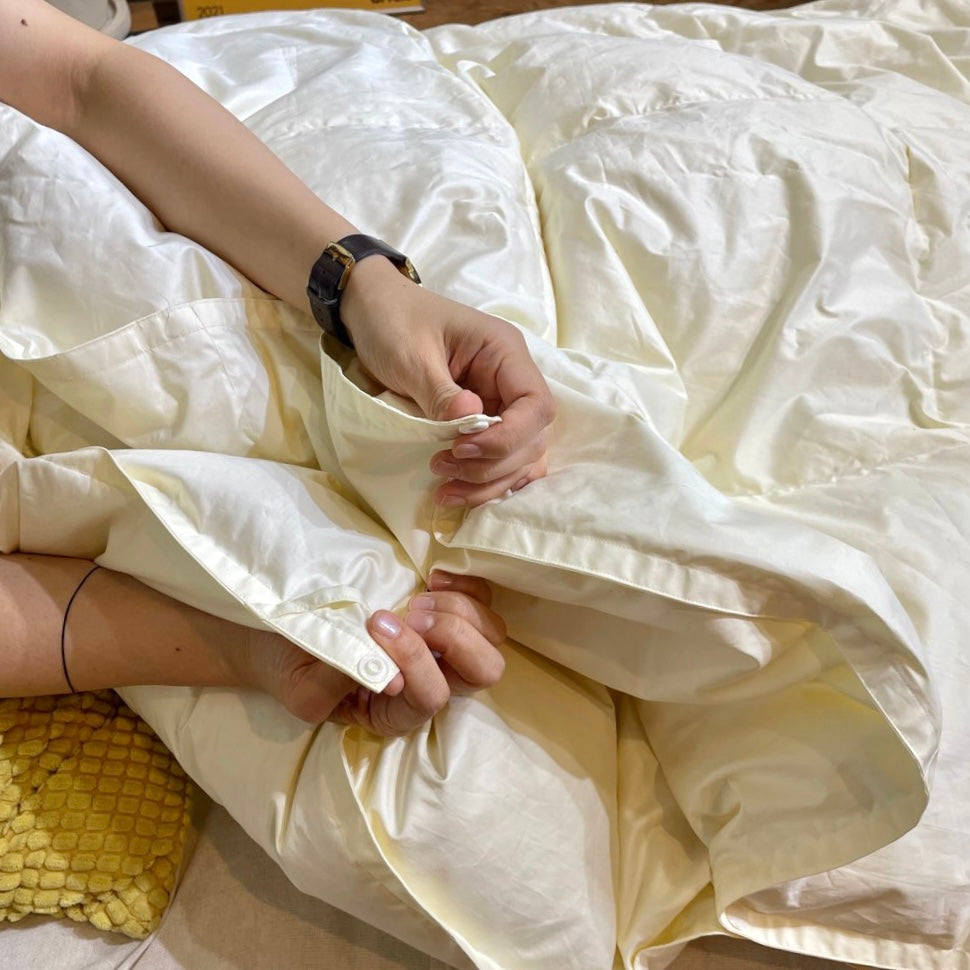 フルリフォーム羽毛布団 シングルサイズ【ホック付き2枚あわせ】 打ち直し リサイクルダウン リバイブモブラープロジェクト