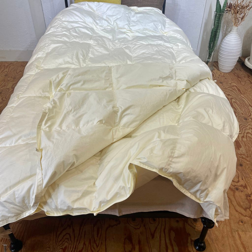 フルリフォーム羽毛布団 シングルサイズ【ホック付き2枚あわせ】 打ち直し リサイクルダウン リバイブモブラープロジェクト