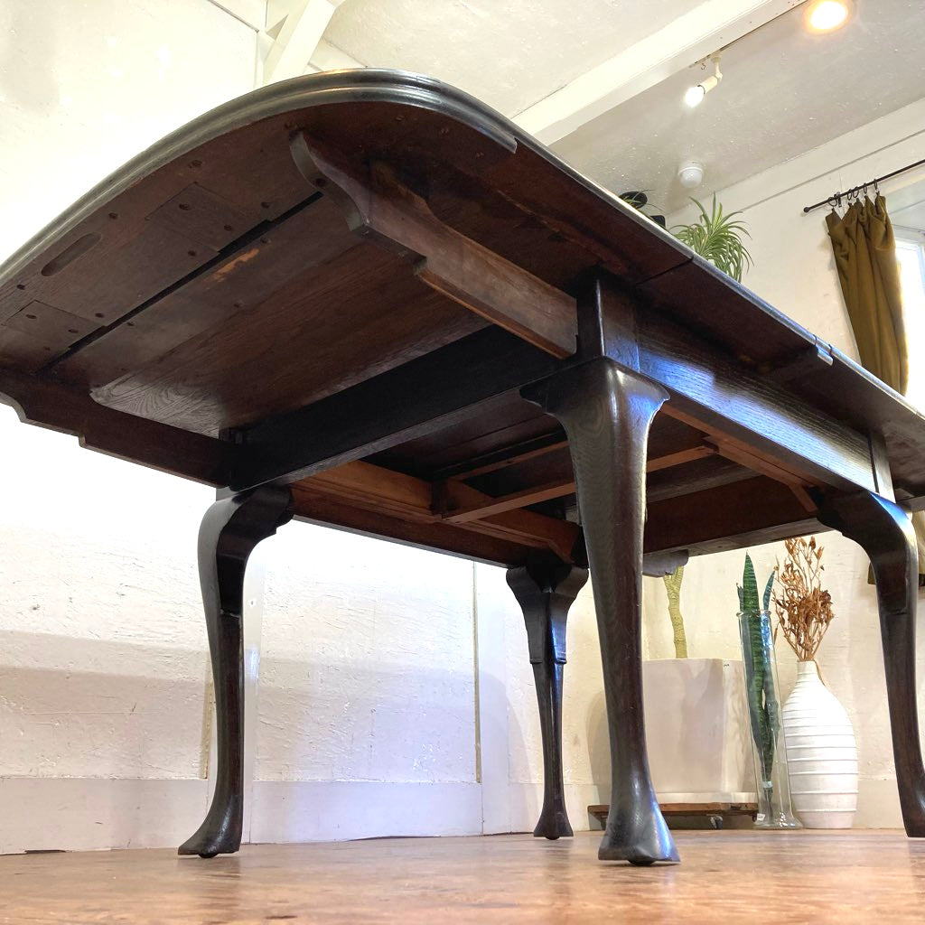 英国アンティーク 「MAJIK」 伸長式 ダイニングテーブル オーク材