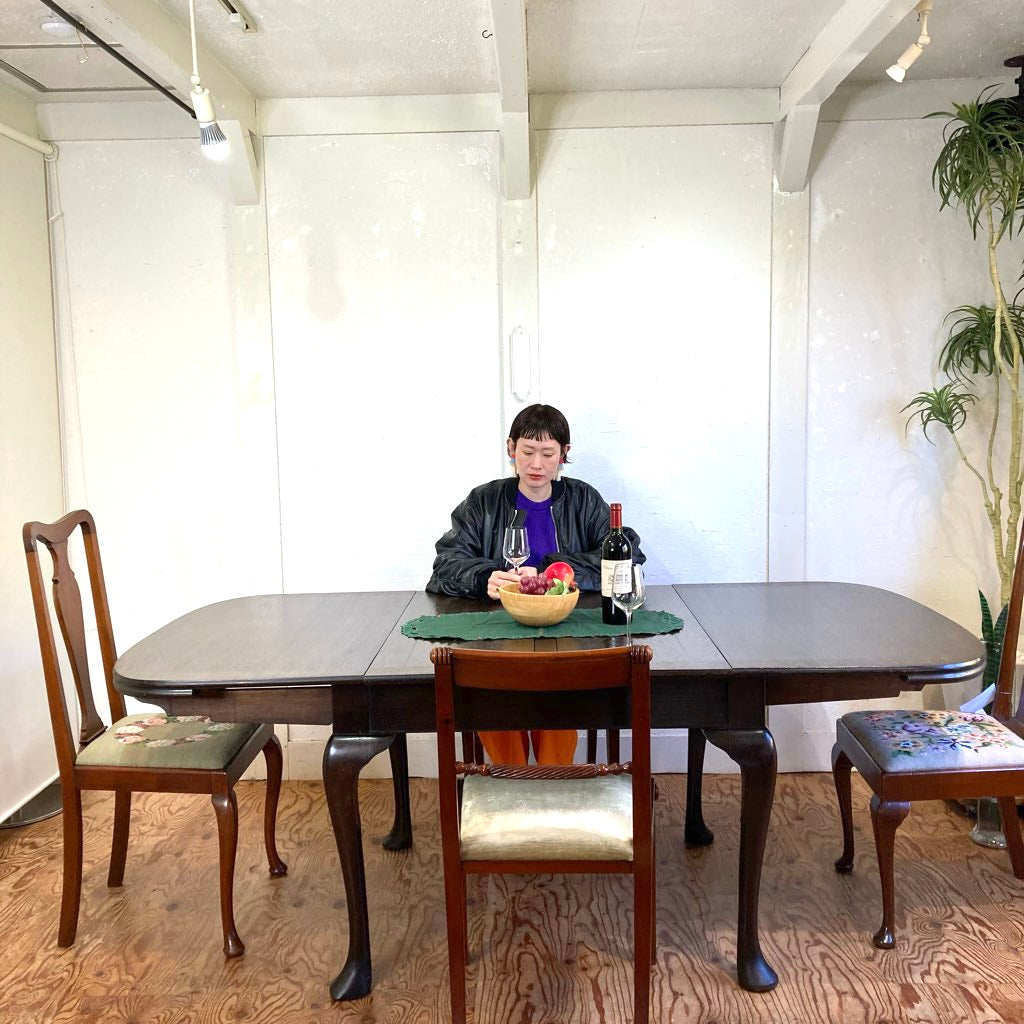 英国アンティーク 「MAJIK」 伸長式 ダイニングテーブル オーク材