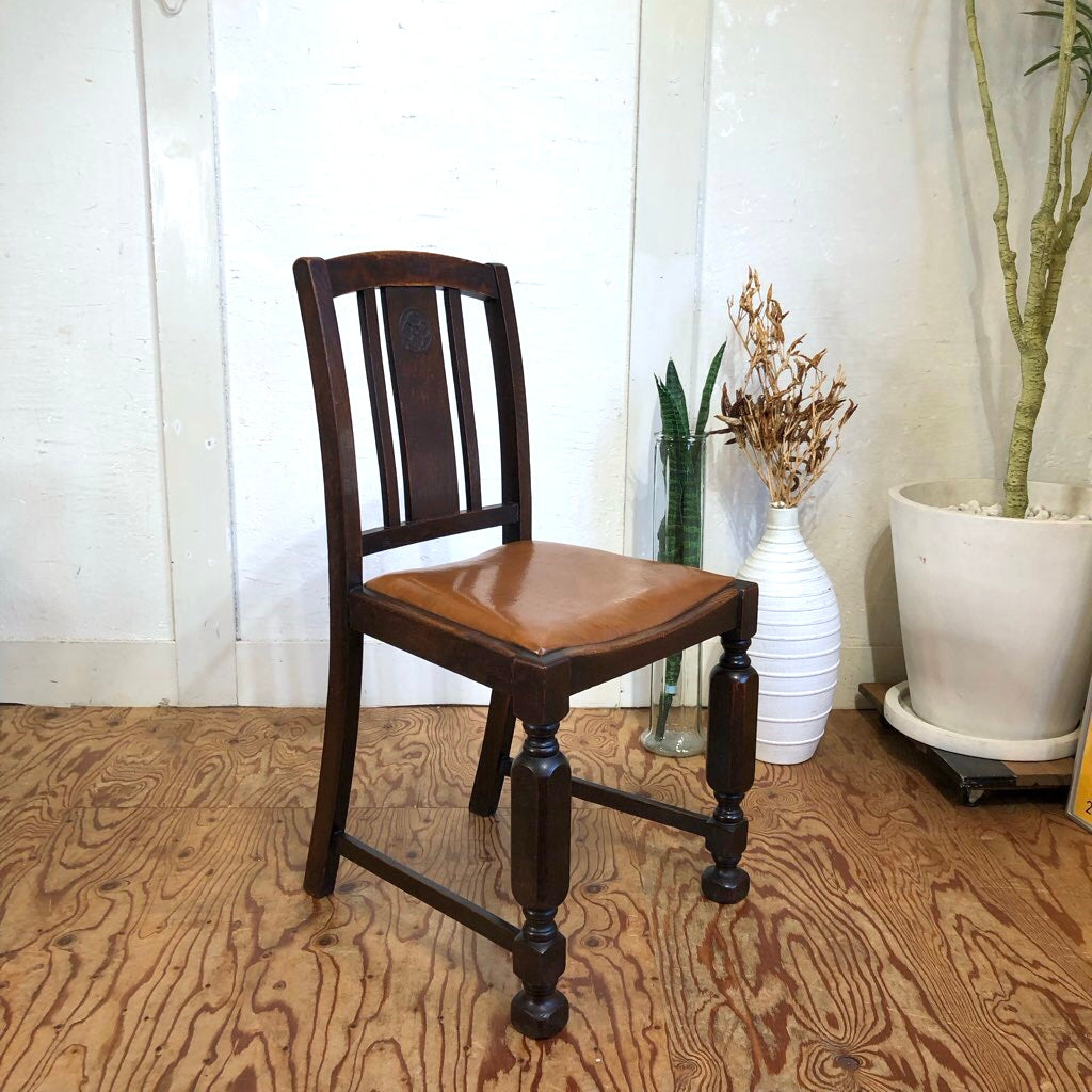 英国アンティーク ダイニングチェア オーク ライトブラウン