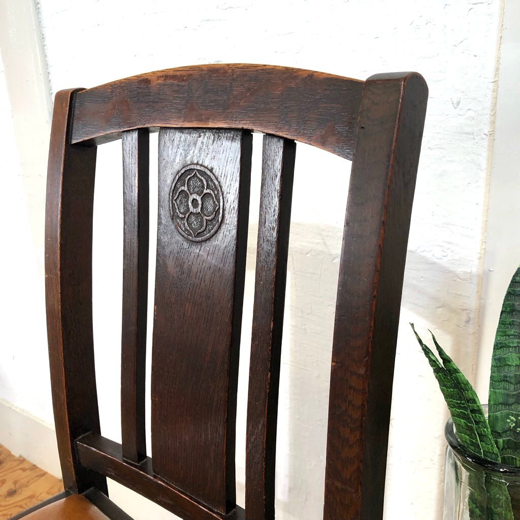 英国アンティーク ダイニングチェア オーク ライトブラウン