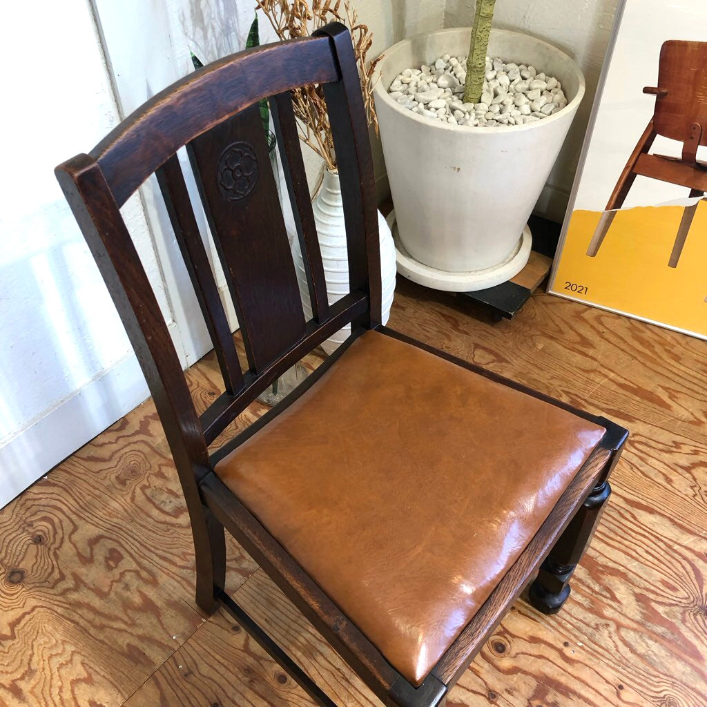 英国アンティーク ダイニングチェア オーク ライトブラウン