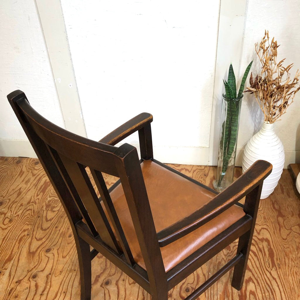 英国アンティーク ダイニング アームチェア オーク ライトブラウン
