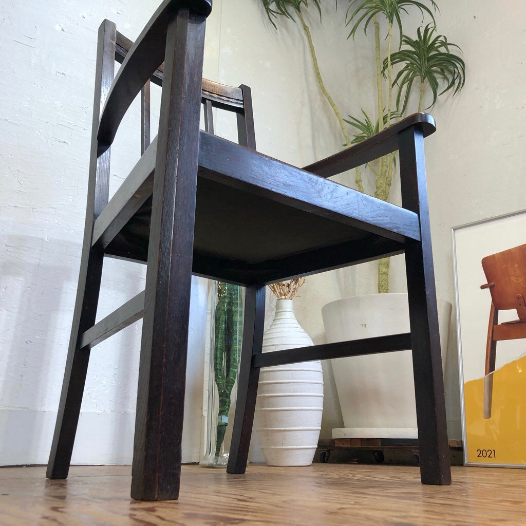 英国アンティーク ダイニング アームチェア オーク ライトブラウン