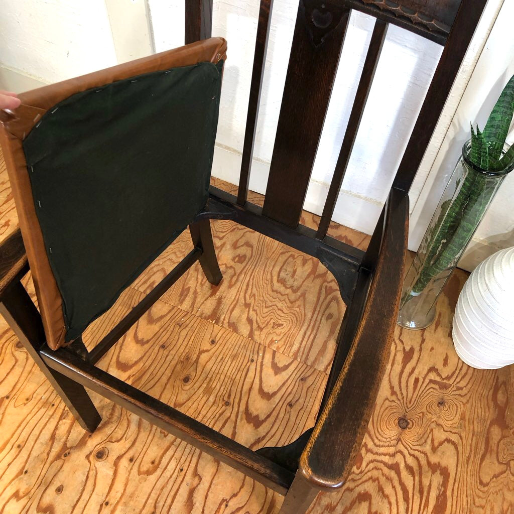 英国アンティーク ダイニング アームチェア オーク ライトブラウン