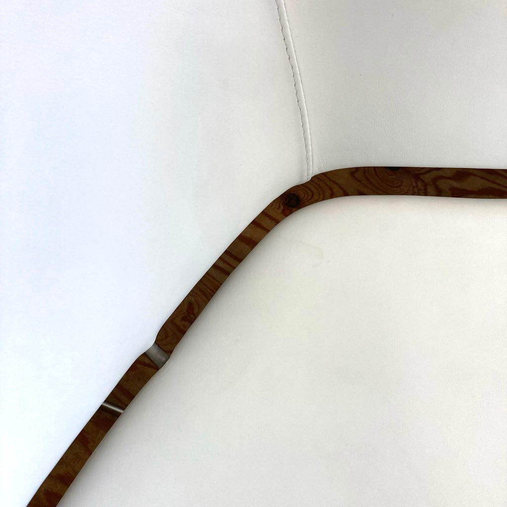 アルペール / arper アストン / ASTON ハイバック ラウンジチェア+オットマン 本革 ホワイト  展示