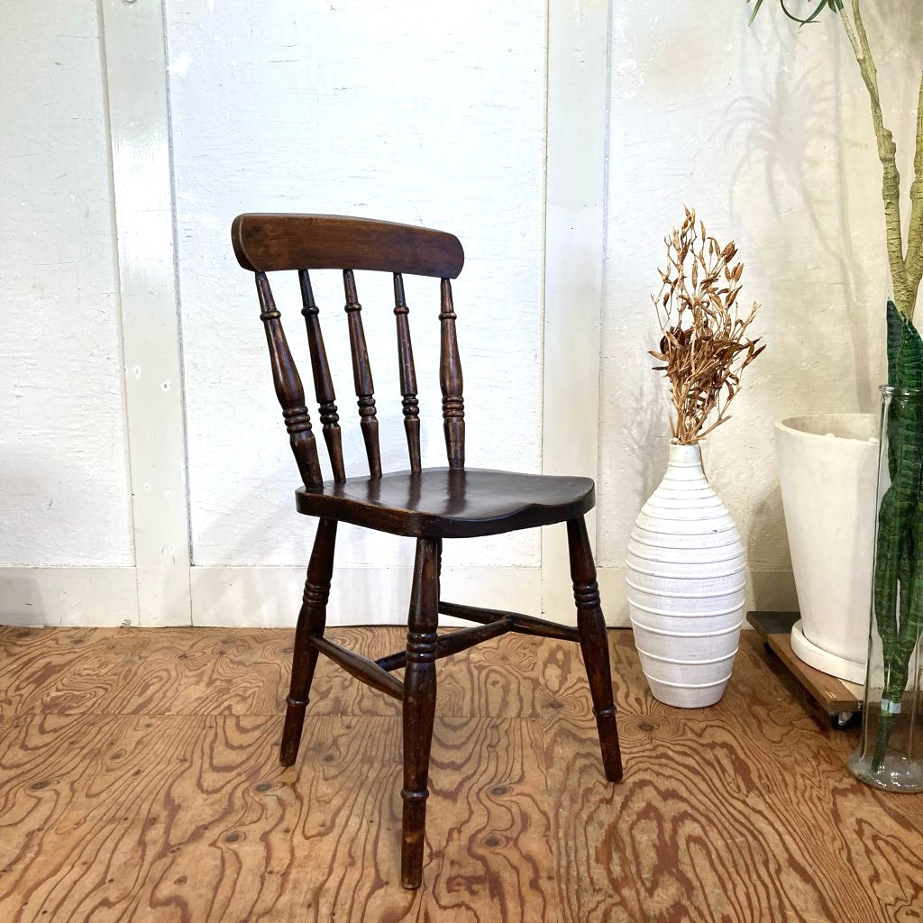 英国アンティーク ウィンザーチェア ダイニングチェア ブラウン