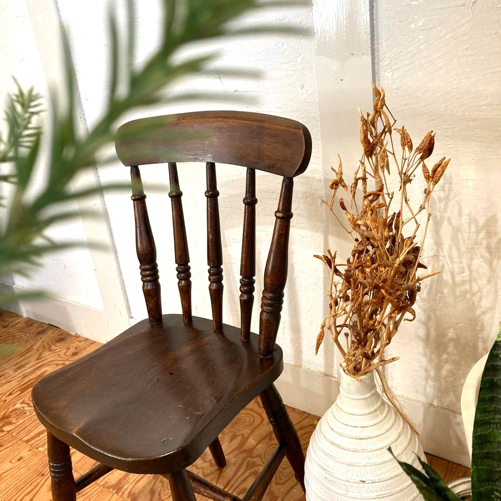 英国アンティーク ウィンザーチェア ダイニングチェア ブラウン