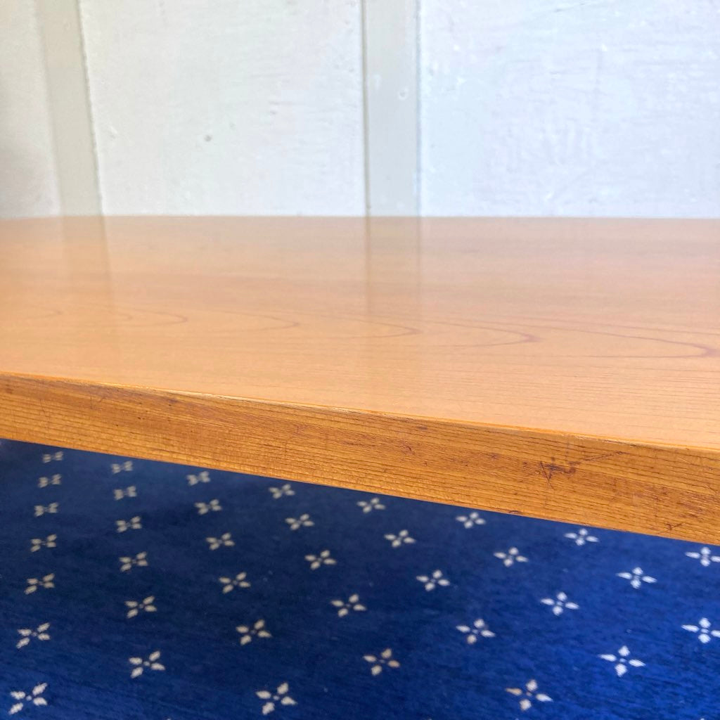 Tendo / 天童木工 プライウッド座卓 ケヤキ板目 ナチュラル 乾三郎 和テーブル 中古