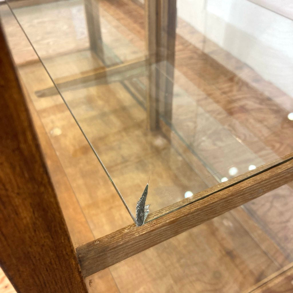 ガラスショーケース パンケース 陳列棚 ディスプレイケース 古道具 ヴィンテージ