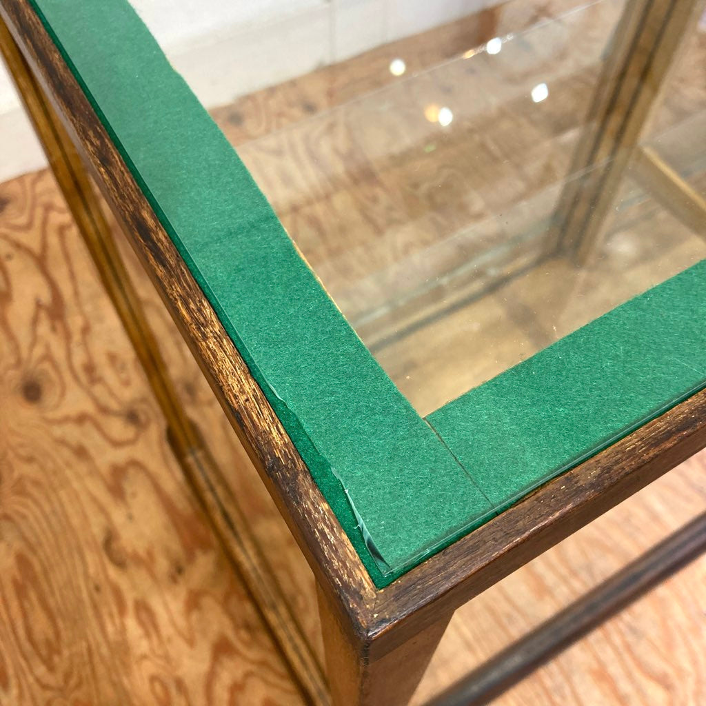 ガラスショーケース パンケース 陳列棚 ディスプレイケース 古道具 ヴィンテージ