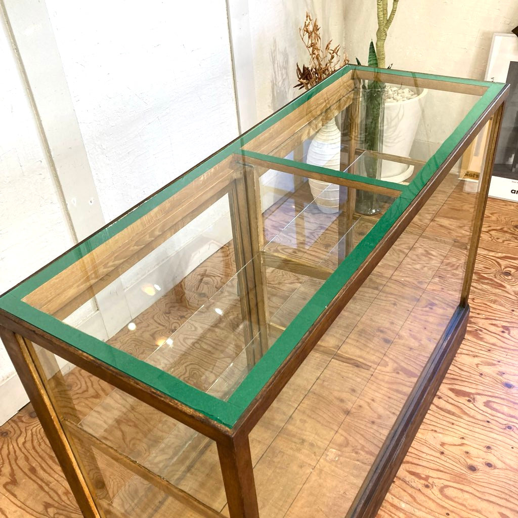 ガラスショーケース パンケース 陳列棚 ディスプレイケース 古道具 ヴィンテージ
