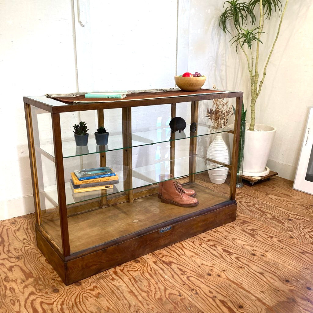 ガラスショーケース パンケース 陳列棚 ディスプレイケース 古道具 ヴィンテージ