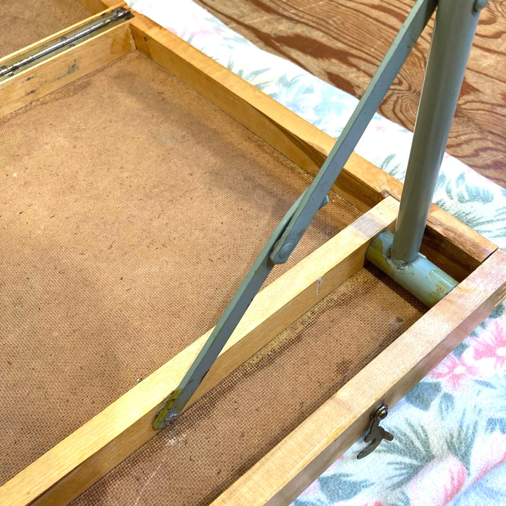 北欧 キャンプ テーブル&チェア セット ブルー 折り畳み ヴィンテージ