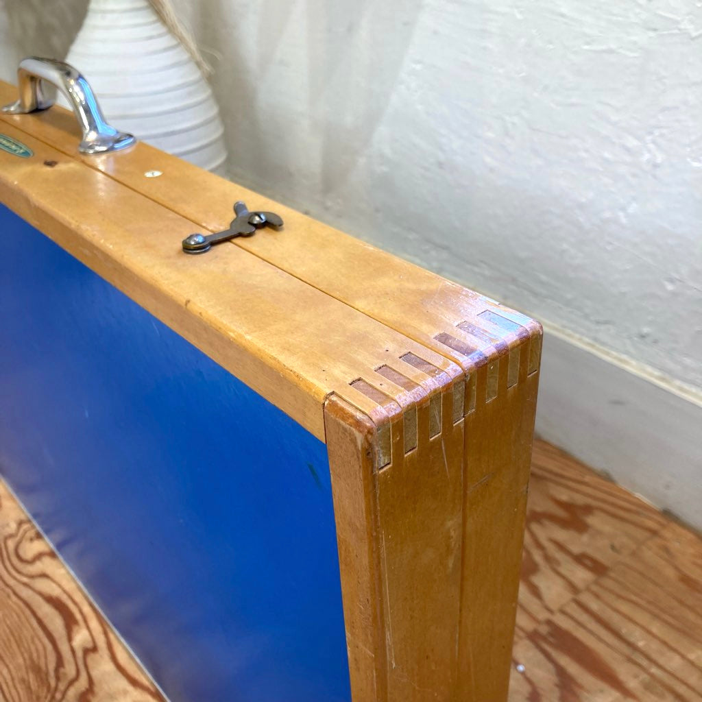 北欧 キャンプ テーブル&チェア セット ブルー 折り畳み ヴィンテージ