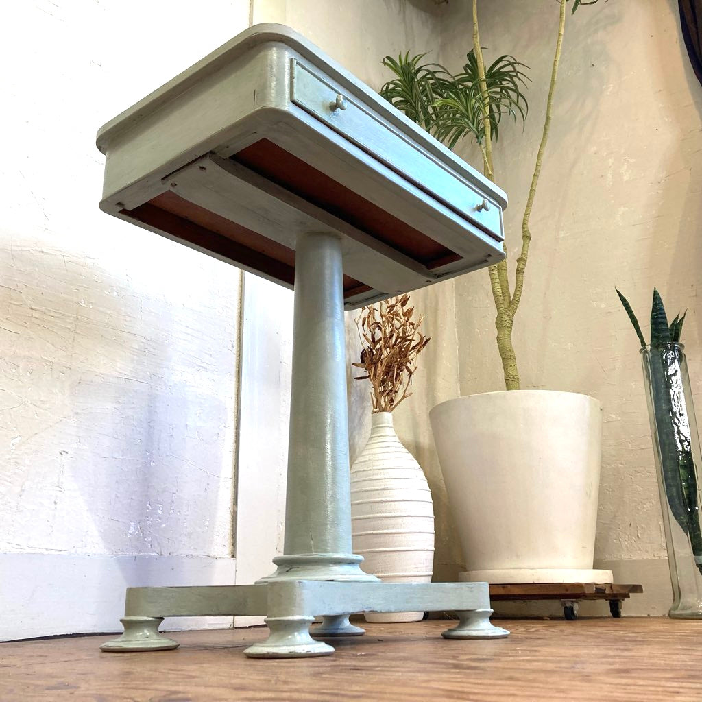 サイドテーブル 引出し付き アニースローン塗装 シャビー 中古