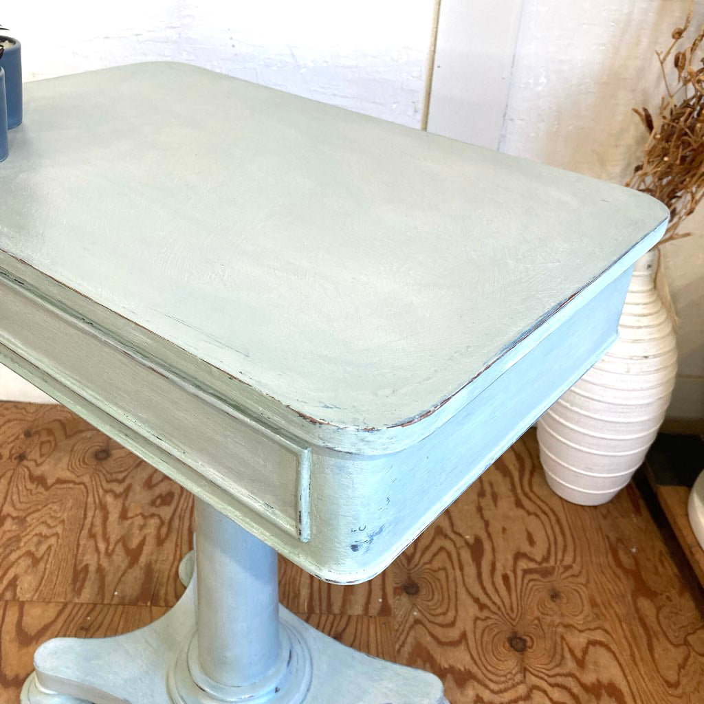 サイドテーブル 引出し付き アニースローン塗装 シャビー 中古