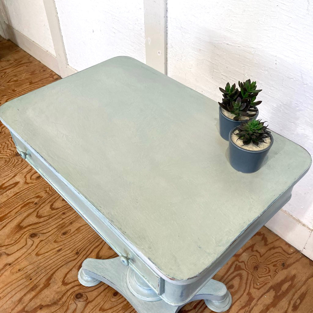 サイドテーブル 引出し付き アニースローン塗装 シャビー 中古