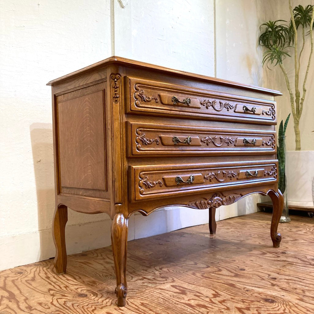 猫脚3段チェスト クラシックスタイル 中古