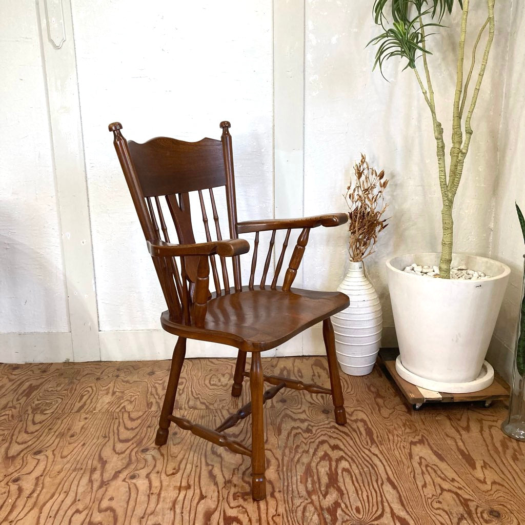 MEEUWIS社 オーク材 アームチェア ダイニングチェア オランダ製 中古