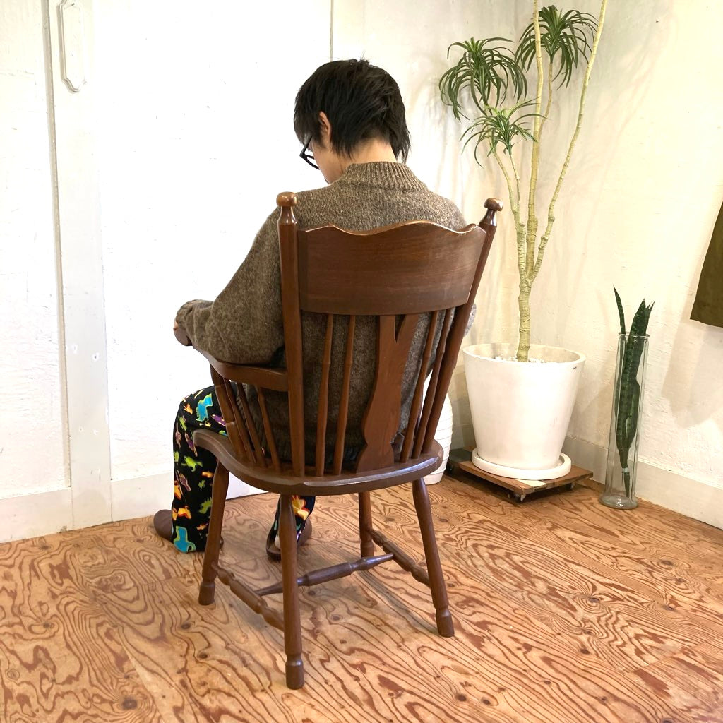 MEEUWIS社 オーク材 アームチェア ダイニングチェア オランダ製 中古