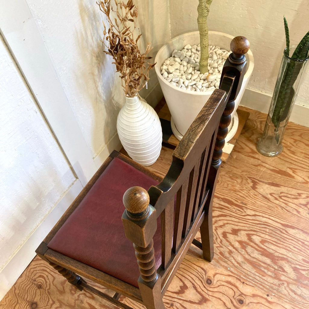 英国 アンティーク ダイニングチェア ボビンターニングレッグ