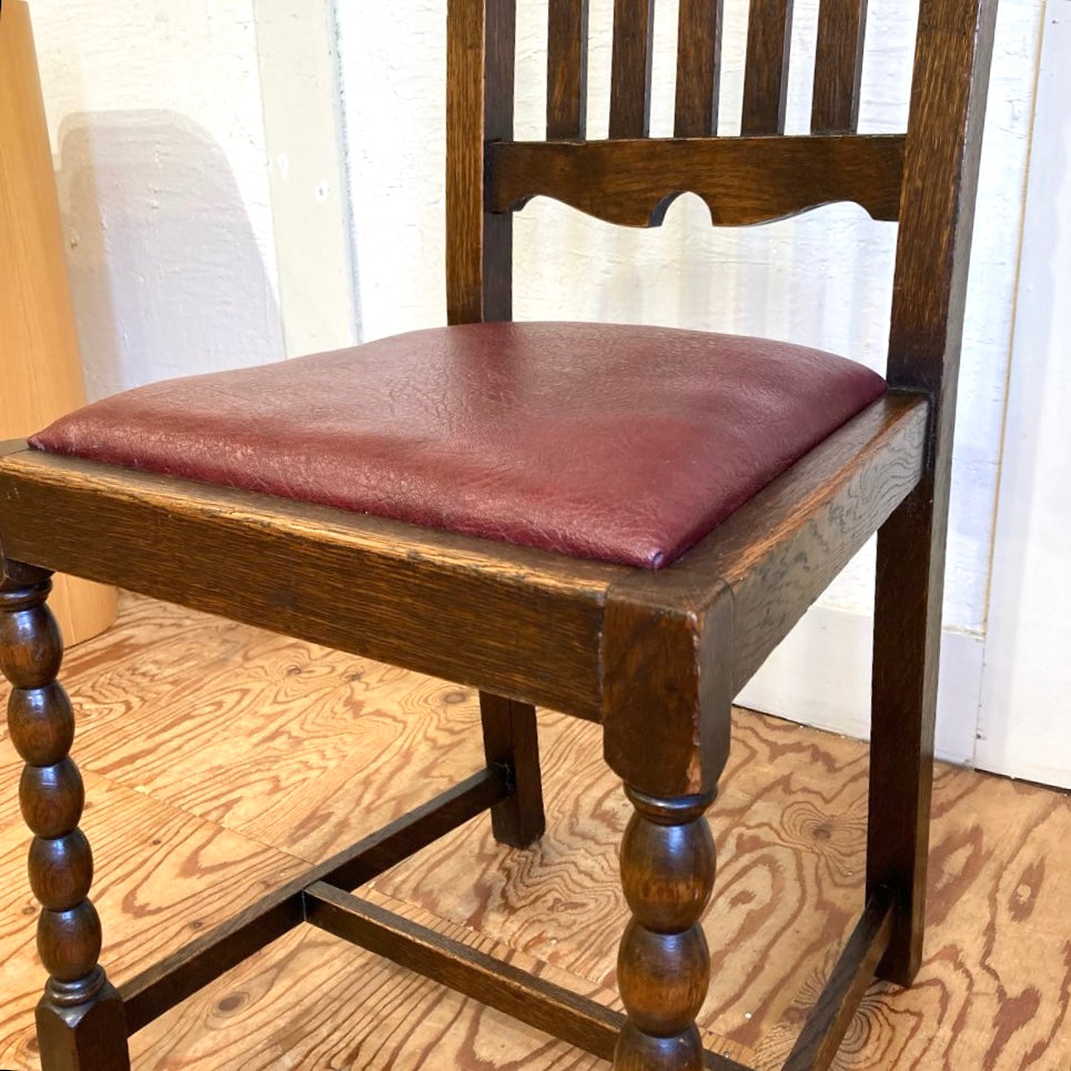 英国 アンティーク ダイニングチェア ボビンターニングレッグ