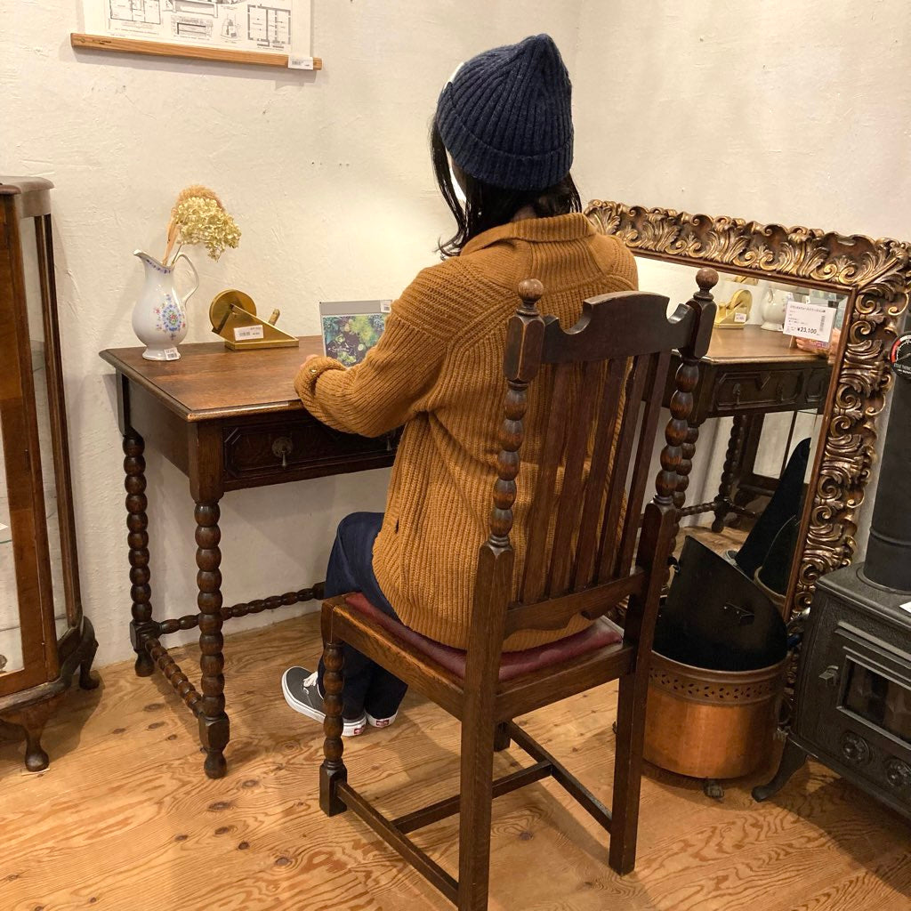 英国 アンティーク ダイニングチェア ボビンターニングレッグ