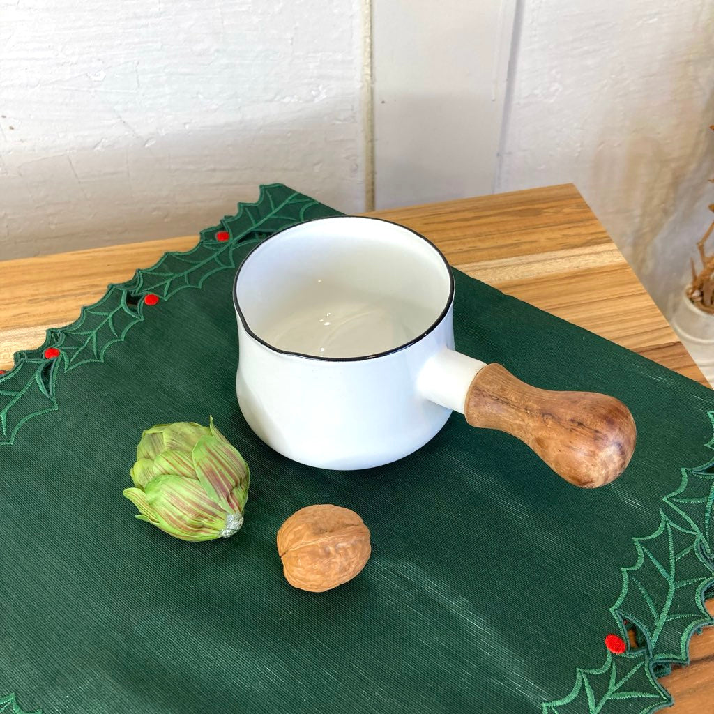 ダンスク / DANSK コベンスタイル ホーロー9㎝片手鍋 ミルクパン ホワイト 中古