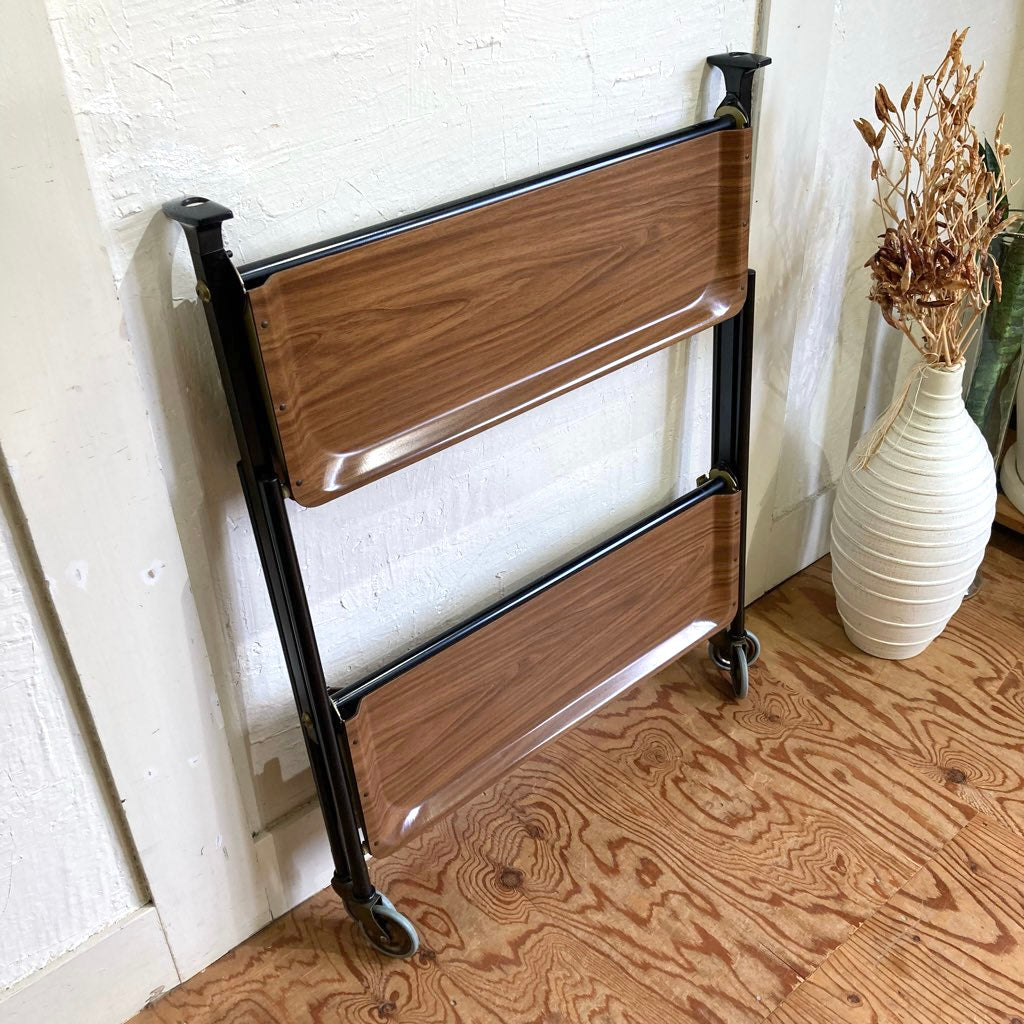 折り畳みワゴン キッチンワゴン キャスター付き ヴィンテージ