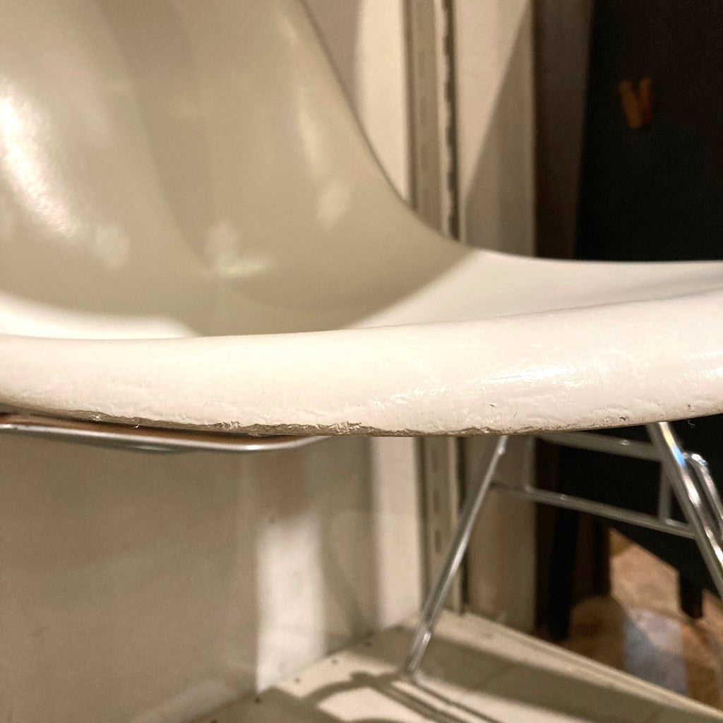 ハーマンミラー / Herman Miller サイドシェルチェア ホワイト スタッキングベース チャールズ&レイ・イームズ FRP ヴィンテージ