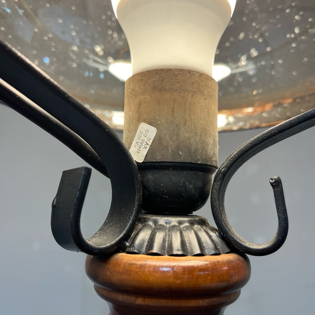 ランプ型 ガラス ペンダントライト 照明 アンティーク調 中古