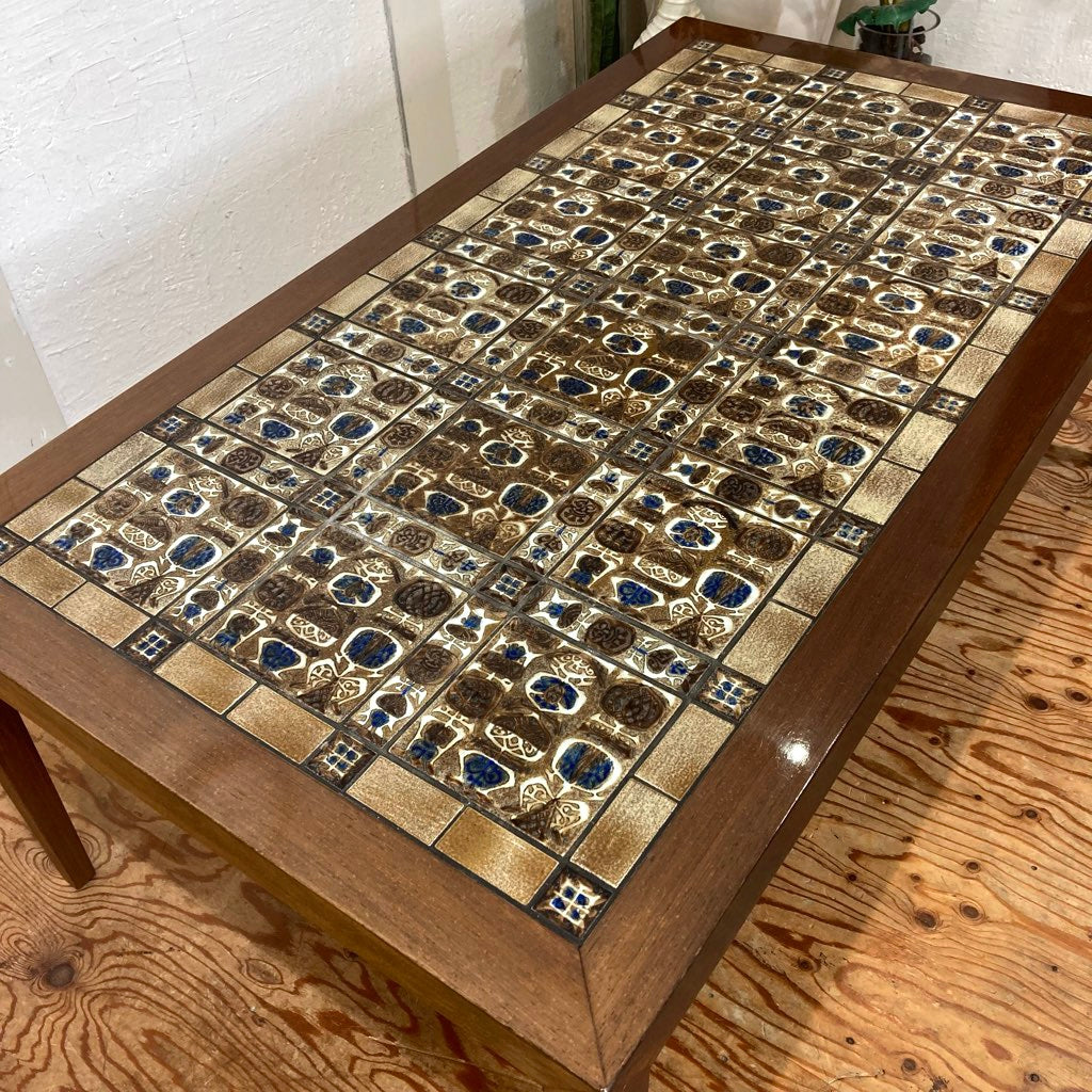 ハスレヴ&ロイヤルコペンハーゲン / Haslev&Royal Copenhagen バッカ タイルトップ コーヒーテーブル ヴィンテージ