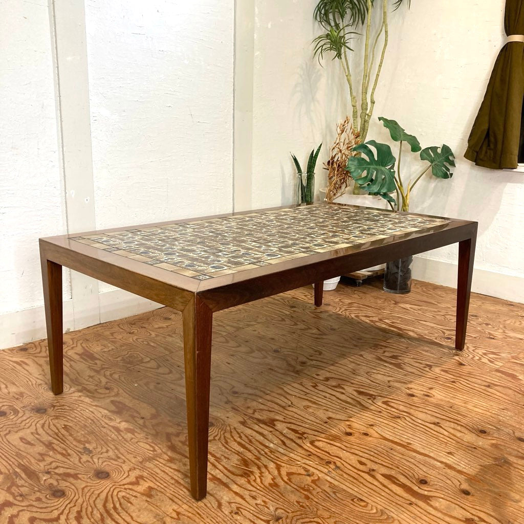 ハスレヴ&ロイヤルコペンハーゲン / Haslev&Royal Copenhagen バッカ タイルトップ コーヒーテーブル ヴィンテージ