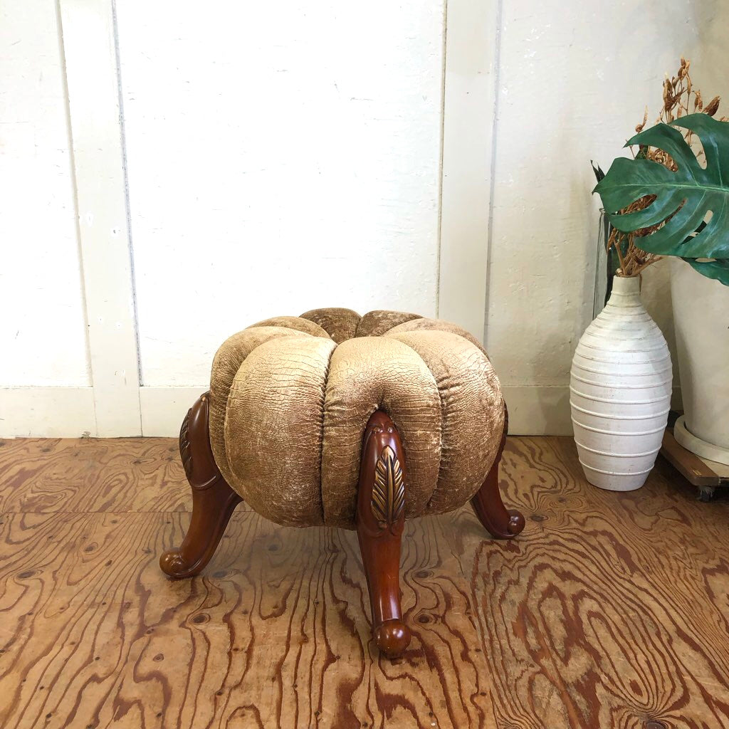 猫脚 クラシック スツール パンプキンスツール チェア 中古 かぼちゃ 