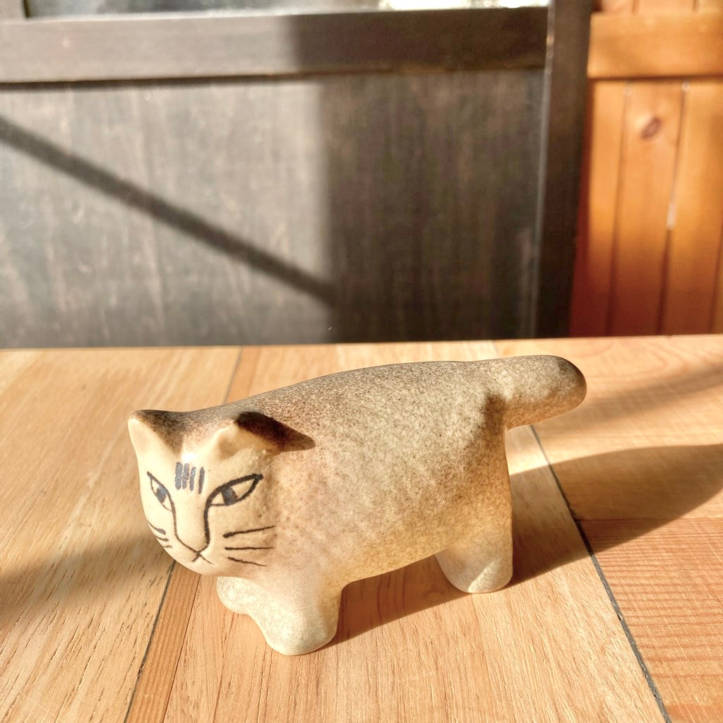 リサ・ラーソン / Lisa Larson 双子のネコ グレー 北欧 スウェーデン雑貨 中古