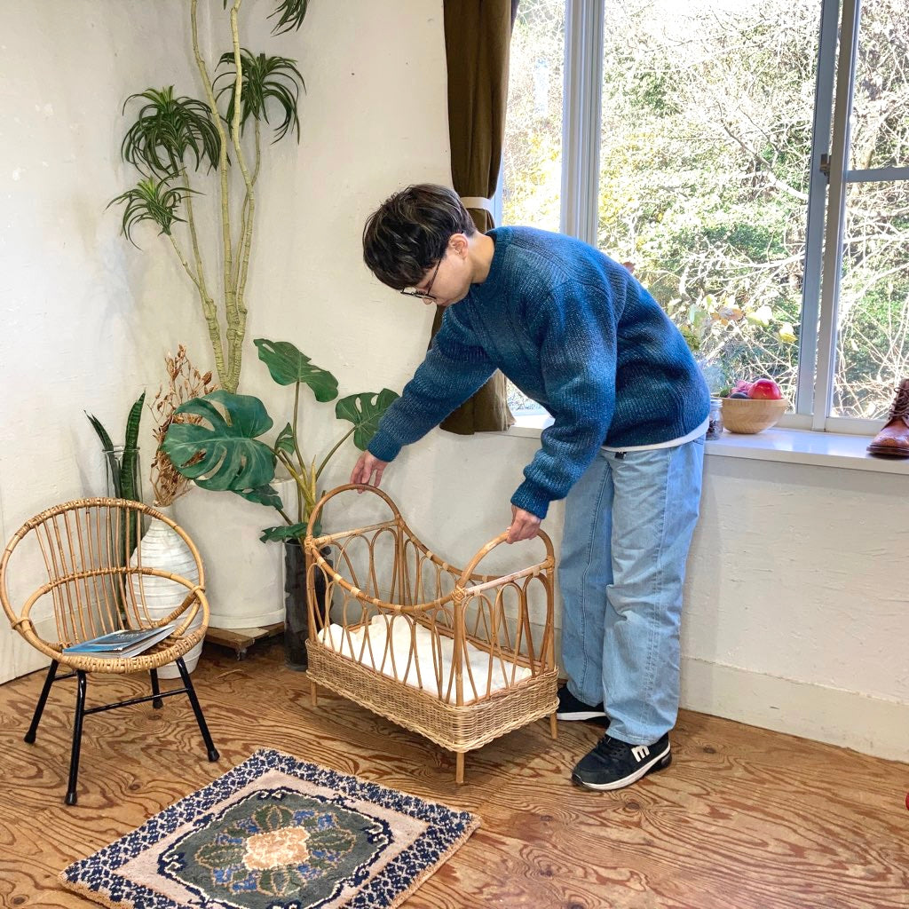 ラタン ドールベッド ヴィンテージ