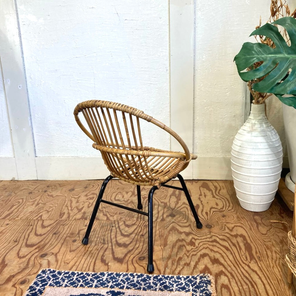 ラタン キッズチェア ドールチェア ヴィンテージ
