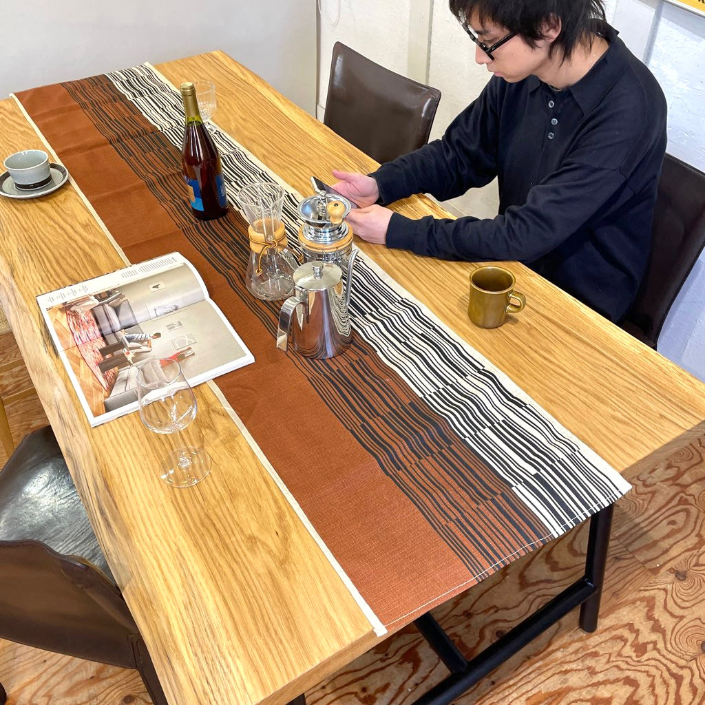 オーク 3枚はぎ天板 ダイニングテーブル 無垢 中古