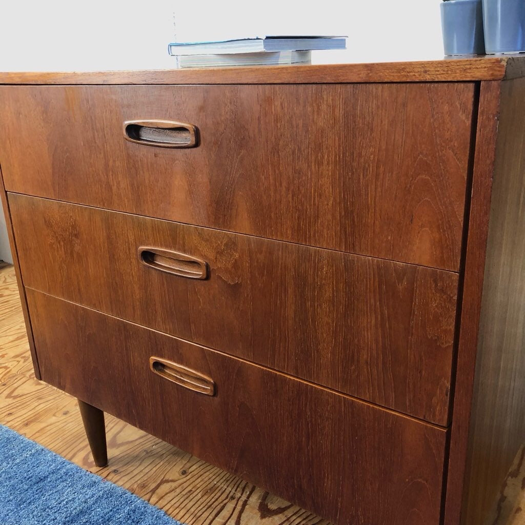 チーク材 3段 チェスト スモールチェスト ヴィンテージ