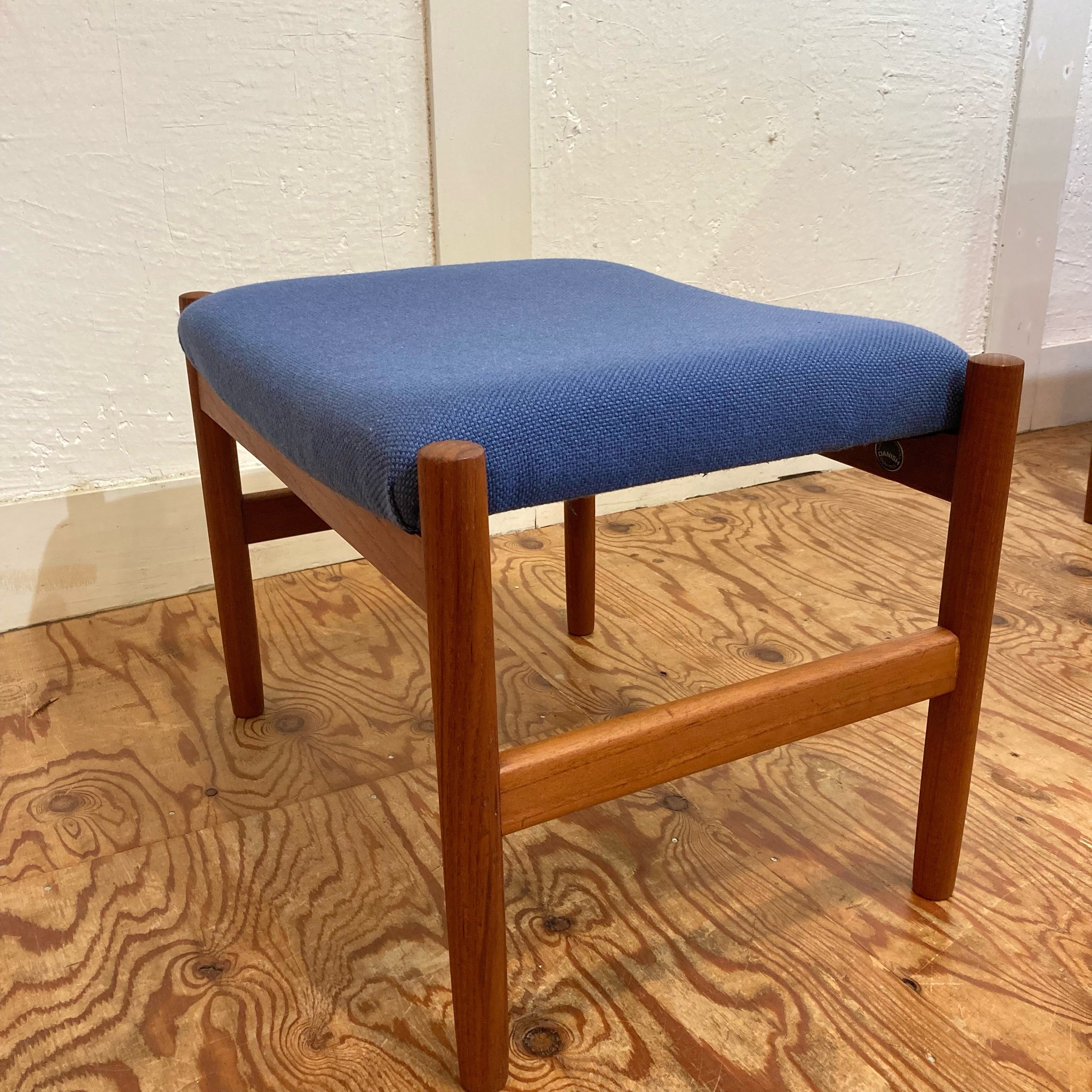 Spottrup Mobelfabrik スツール 小 ブルー 北欧 ヴィンテージ
