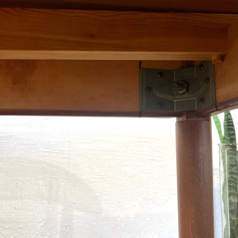 チーク材 伸長式 ダイニングテーブル ドローリーフ 北欧 ヴィンテージ